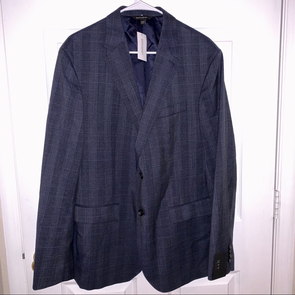 Men’s Plaid Italian Wool Suit Jacket